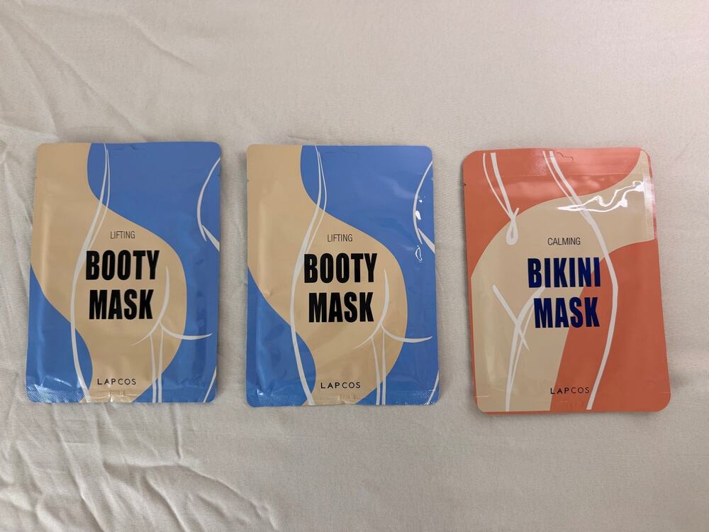 LAPCOS Body Mask Lot of 3 Lifting Booty Masks & Calming Bikini Mask New Sealed